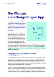 Kleine Vorschaugrafik des Deckblatts des Whitepapers "Digitale Gesundheitsanwendungen (DiGA)"